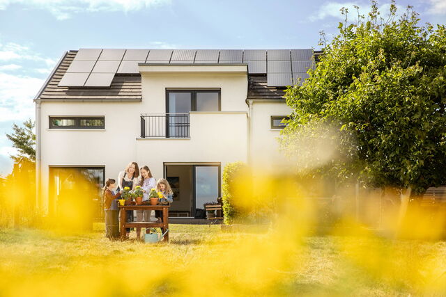 Erneuerbare Energien: Dach-PV Einfamilienhaus