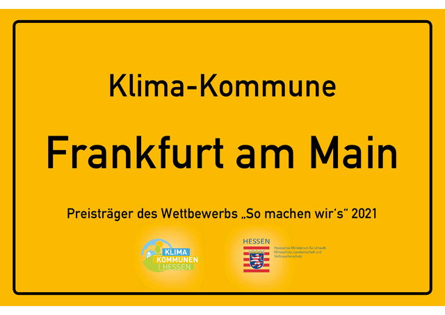 Ortsschild Frankfurt am Main