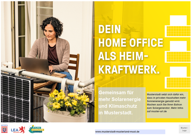 Vorlage für Plakatmotiv: „Dein Home Office als Heimkraftwerk“
