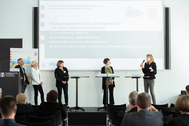 Podiumsgespräch zur Jubiläumsfeier ,,10 Jahre Klima-Kommunen"